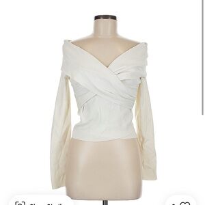 Modern Citizen Ivory Wrap Blouse